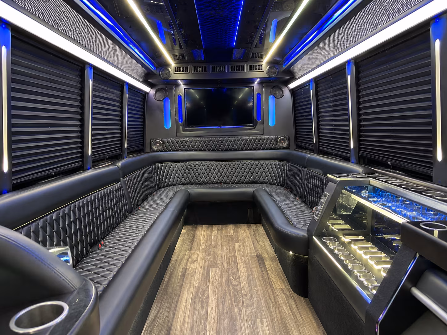 Tucson Birthday, Sweet 16, & Quinceañera Transportation party bus exterior