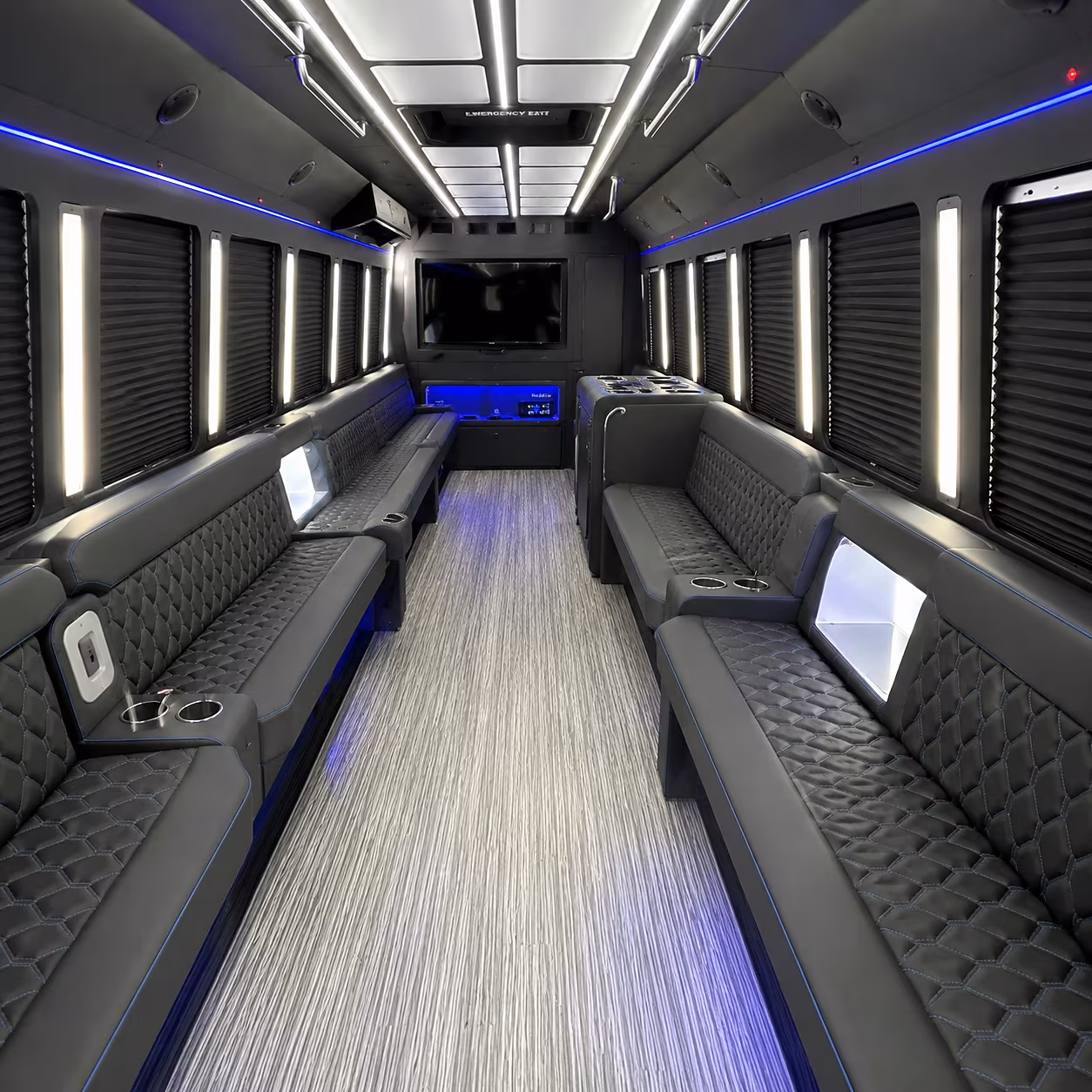 Tucson Concert & Music Festival Transportation party bus interior