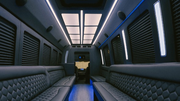 Interior of Tucson Party Bus Company's 20 Passenger Party Bus in Tempe