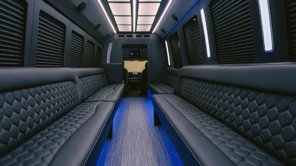 Interior of Tucson Party Bus Company's 40 Passenger Party Bus in Tucson