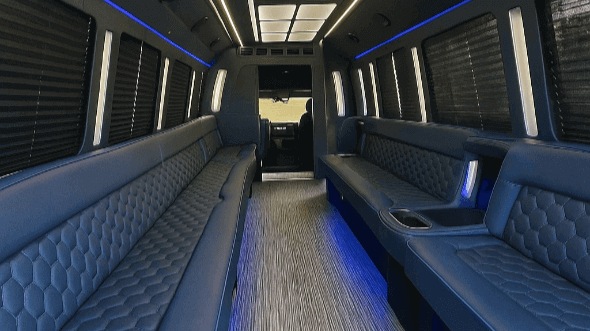 Interior of Tucson Party Bus Company's 50 Passenger Party Bus in Tucson